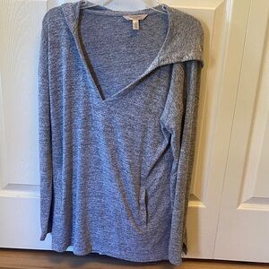Banana Republic Heather Gray V-Neck Sweatshirt